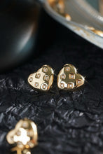 Load image into Gallery viewer, LUOWEND 18K Yellow Gold Natural Diamond Earrings for Women