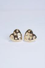 Load image into Gallery viewer, LUOWEND 18K Yellow Gold Natural Diamond Earrings for Women
