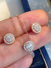 Load image into Gallery viewer, LUOWEND 18K White/Yellow/Rose Gold Natural Diamond Necklace for Women