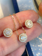 Load image into Gallery viewer, LUOWEND 18K White/Yellow/Rose Gold Natural Diamond Necklace for Women