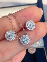 Load image into Gallery viewer, LUOWEND 18K White/Yellow/Rose Gold Natural Diamond Necklace for Women