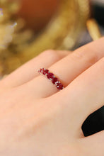 Load image into Gallery viewer, LUOWEND 18K White Gold Real Natural Ruby Ring for Women