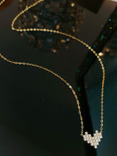 Load image into Gallery viewer, LUOWEND 18K White/Yellow/Rose Gold Natural Diamond Pendant Necklace for Women