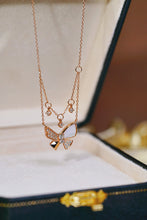 Load image into Gallery viewer, LUOWEND 18K Rose Gold Real Natural Diamond Pendant Necklace for Women