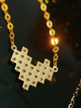 Load image into Gallery viewer, LUOWEND 18K White/Yellow/Rose Gold Natural Diamond Pendant Necklace for Women