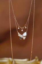 Load image into Gallery viewer, LUOWEND 18K Rose Gold Real Natural Diamond Pendant Necklace for Women