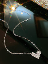 Load image into Gallery viewer, LUOWEND 18K White/Yellow/Rose Gold Natural Diamond Pendant Necklace for Women