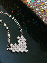 Load image into Gallery viewer, LUOWEND 18K White/Yellow/Rose Gold Natural Diamond Pendant Necklace for Women