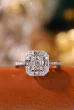 Load image into Gallery viewer, LUOWEND 18K White Gold Real Natural Diamond Ring for Women