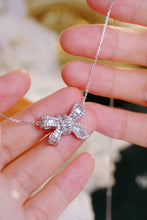 Load image into Gallery viewer, LUOWEND 18K White Gold Natural Diamond Pendant Necklace for Women