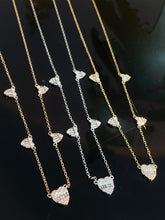 Load image into Gallery viewer, LUOWEND 18K White/Yellow/Rose Gold Natural Diamond Necklace for Women