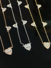 Load image into Gallery viewer, LUOWEND 18K White/Yellow/Rose Gold Natural Diamond Necklace for Women