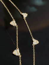 Load image into Gallery viewer, LUOWEND 18K White/Yellow/Rose Gold Natural Diamond Necklace for Women