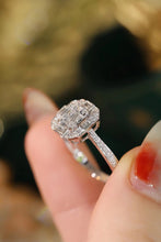 Load image into Gallery viewer, LUOWEND 18K White Gold Real Natural Diamond Ring for Women