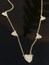 Load image into Gallery viewer, LUOWEND 18K White/Yellow/Rose Gold Natural Diamond Necklace for Women