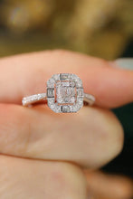 Load image into Gallery viewer, LUOWEND 18K White Gold Real Natural Diamond Ring for Women