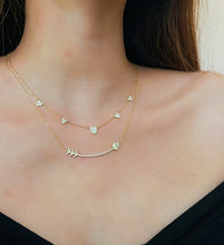 Load image into Gallery viewer, LUOWEND 18K White/Yellow/Rose Gold Natural Diamond Necklace for Women