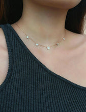 Load image into Gallery viewer, LUOWEND 18K White/Yellow/Rose Gold Natural Diamond Necklace for Women