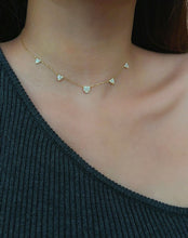 Load image into Gallery viewer, LUOWEND 18K White/Yellow/Rose Gold Natural Diamond Necklace for Women