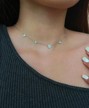 Load image into Gallery viewer, LUOWEND 18K White/Yellow/Rose Gold Natural Diamond Necklace for Women