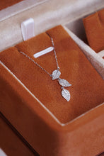 Load image into Gallery viewer, LUOWEND 18K White Gold Natural Diamond Pendant Necklace for Women