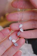 Load image into Gallery viewer, LUOWEND 18K White Gold Natural Diamond Pendant Necklace for Women