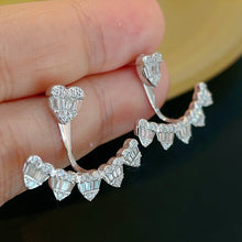 Load image into Gallery viewer, LUOWEND 18K White/Yellow Gold Natural Diamond Earrings for Women