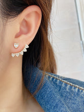 Load image into Gallery viewer, LUOWEND 18K White/Yellow Gold Natural Diamond Earrings for Women