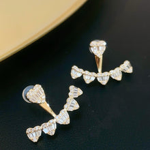 Load image into Gallery viewer, LUOWEND 18K White/Yellow Gold Natural Diamond Earrings for Women