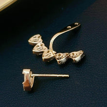 Load image into Gallery viewer, LUOWEND 18K White/Yellow Gold Natural Diamond Earrings for Women