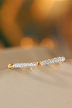 Load image into Gallery viewer, LUOWEND 18K Yellow Gold Real Natural Diamond Hoop Earrings for Women