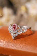 Load image into Gallery viewer, LUOWEND 18K White Gold Real Natural Pink Diamond Ring for Women