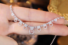 Load image into Gallery viewer, LUOWEND 18K White Gold Real Natural Diamond Necklace for Women