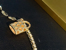 Load image into Gallery viewer, LUOWEND 18K Yellow Gold Natural Diamond Bracelet for Women