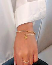 Load image into Gallery viewer, LUOWEND 18K Yellow Gold Natural Diamond Bracelet for Women