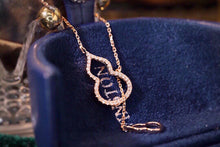 Load image into Gallery viewer, LUOQWEND 18K Rose Gold Real Natural Diamond Pendant Necklace for Women