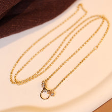 Load image into Gallery viewer, LUOWEND 18K Yellow Gold Real Natural Diamond Necklace for Women