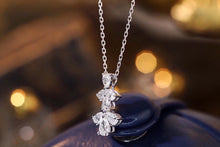 Load image into Gallery viewer, LUOWEND 18K White Gold Real Natural Diamond Pendant Necklace for Women