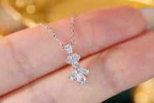 Load image into Gallery viewer, LUOWEND 18K White Gold Real Natural Diamond Pendant Necklace for Women