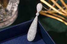 Load image into Gallery viewer, LUOWEND 18K White Gold Real Natural Diamond Pendant Necklace for Women