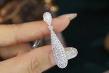 Load image into Gallery viewer, LUOWEND 18K White Gold Real Natural Diamond Pendant Necklace for Women