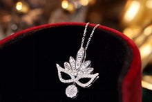 Load image into Gallery viewer, LUOWEND 18K White Gold Real Natural Diamond Pendant Necklace for Women