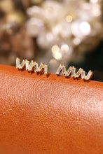 Load image into Gallery viewer, LUOWEND 18K Yellow Gold Natural Diamond Earrings for Women