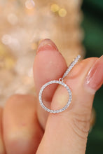 Load image into Gallery viewer, LUOWEND 18K White Gold Real Natural Diamond Hoop Earrings for Women