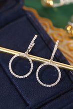 Load image into Gallery viewer, LUOWEND 18K White Gold Real Natural Diamond Hoop Earrings for Women