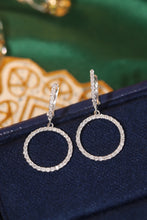 Load image into Gallery viewer, LUOWEND 18K White Gold Real Natural Diamond Hoop Earrings for Women