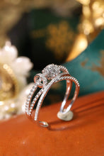 Load image into Gallery viewer, LUOWEND 18K White Gold Natural Diamond Ring for Women