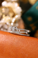 Load image into Gallery viewer, LUOWEND 18K White Gold Natural Diamond Ring for Women