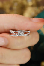 Load image into Gallery viewer, LUOWEND 18K White Gold Natural Diamond Ring for Women