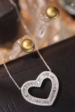 Load image into Gallery viewer, LUOWEND 18K White Gold Real Natural Diamond Pendant Necklace for Women